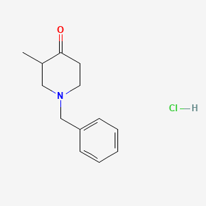 molecular formula C13H18ClNO B12987806 1-Benzyl-3-methylpiperidin-4-one hydrochloride 