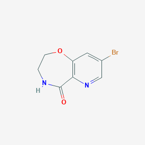 molecular formula C8H7BrN2O2 B12987810 8-Bromo-3,4-dihydropyrido[2,3-f][1,4]oxazepin-5(2H)-one 
