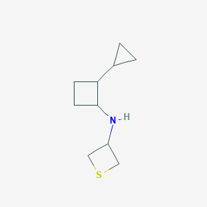 molecular formula C10H17NS B12987816 N-(2-Cyclopropylcyclobutyl)thietan-3-amine 