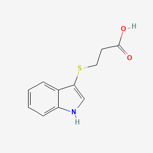 molecular formula C11H11NO2S B1298783 3-(1H-indol-3-ylsulfanyl)propanoic Acid CAS No. 80412-20-0
