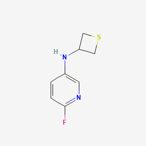 molecular formula C8H9FN2S B12987870 6-Fluoro-N-(thietan-3-yl)pyridin-3-amine 