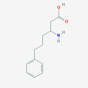 molecular formula C12H17NO2 B12987888 3-Amino-6-phenylhexanoic acid CAS No. 185256-64-8