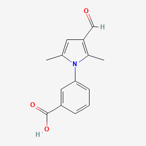 molecular formula C14H13NO3 B1298793 3-(3-Formyl-2,5-dimethyl-pyrrol-1-yl)-benzoic acid CAS No. 409353-42-0