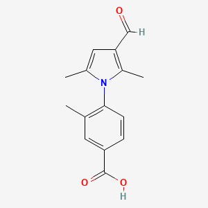 molecular formula C15H15NO3 B1298794 4-(3-Formyl-2,5-dimethyl-pyrrol-1-yl)-3-methyl-benzoic acid CAS No. 409353-44-2
