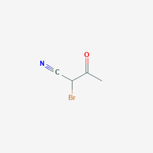 molecular formula C4H4BrNO B12987943 2-Bromo-3-oxobutanenitrile 