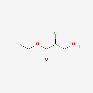 molecular formula C5H9ClO3 B12987960 Ethyl 2-chloro-3-hydroxypropionate CAS No. 89181-28-2