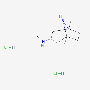 molecular formula C10H22Cl2N2 B12988000 N,1,5-Trimethyl-8-azabicyclo[3.2.1]octan-3-amine dihydrochloride 
