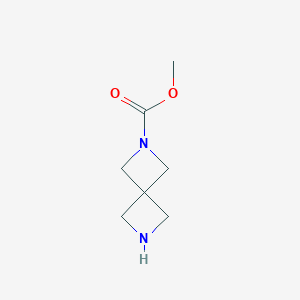 molecular formula C7H12N2O2 B12988068 Methyl 2,6-diazaspiro[3.3]heptane-2-carboxylate 