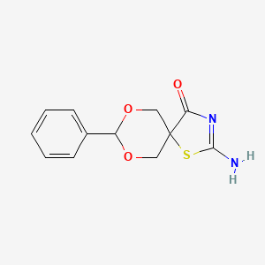 molecular formula C12H12N2O3S B1298808 2-Amino-8-phenyl-7,9-dioxa-1-thia-3-aza-spiro[4.5]dec-2-en-4-one CAS No. 436088-64-1