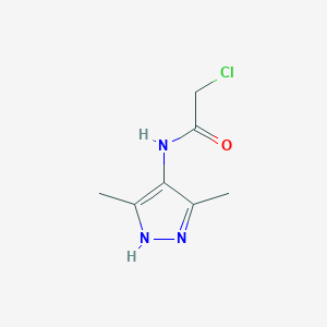 molecular formula C7H11Cl2N3O B1298812 2-chloro-N-(3,5-dimethyl-1H-pyrazol-4-yl)acetamide CAS No. 436100-01-5