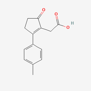 molecular formula C14H14O3 B1298818 (5-Oxo-2-p-tolyl-cyclopent-1-enyl)-acetic acid CAS No. 78977-89-6