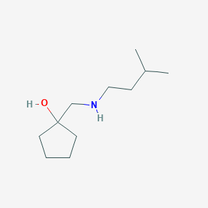 molecular formula C11H23NO B12988230 1-((Isopentylamino)methyl)cyclopentan-1-ol 