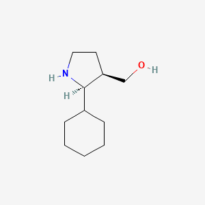 molecular formula C11H21NO B12988239 Rel-((2R,3R)-2-cyclohexylpyrrolidin-3-yl)methanol 