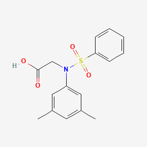 molecular formula C16H17NO4S B1298824 n-(3,5-Dimethylphenyl)-n-(phenylsulfonyl)glycine CAS No. 5628-64-8