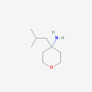 molecular formula C9H19NO B12988248 4-Isobutyltetrahydro-2H-pyran-4-amine 