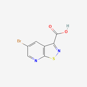 molecular formula C7H3BrN2O2S B12988344 5-Bromoisothiazolo[5,4-b]pyridine-3-carboxylic acid 