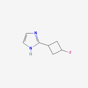 molecular formula C7H9FN2 B12988419 2-[cis-3-fluorocyclobutyl]-1H-imidazole 