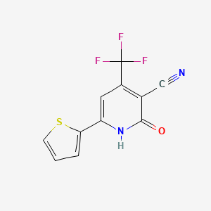 molecular formula C11H5F3N2OS B1298845 2-Hydroxy-6-(2-thienyl)-4-(trifluoromethyl)nicotinonitrile CAS No. 22123-11-1