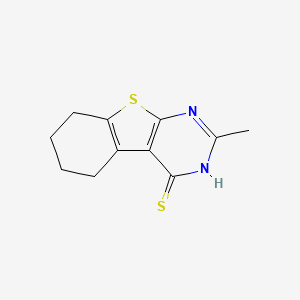 molecular formula C11H12N2S2 B1298846 2-Methyl-5,6,7,8-tetrahydro[1]benzothieno[2,3-d]pyrimidine-4-thiol CAS No. 23922-04-5