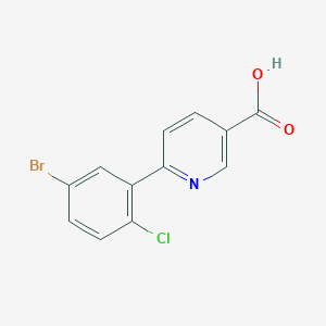 molecular formula C12H7BrClNO2 B12988464 6-(5-Bromo-2-chlorophenyl)nicotinic acid 