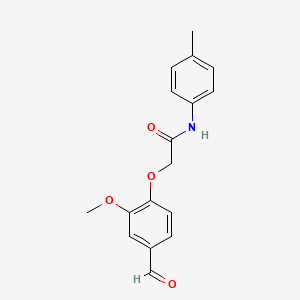 molecular formula C17H17NO4 B1298849 2-(4-formyl-2-methoxyphenoxy)-N-(4-methylphenyl)acetamide CAS No. 31438-74-1