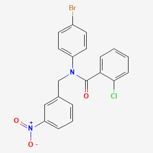 molecular formula C20H14BrClN2O3 B12988490 N-(4-Bromophenyl)-2-chloro-N-(3-nitrobenzyl)benzamide 