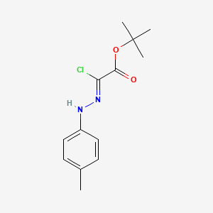 molecular formula C13H17ClN2O2 B12988528 tert-butyl (2Z)-2-chloro-2-[(4-methylphenyl)hydrazinylidene]acetate 