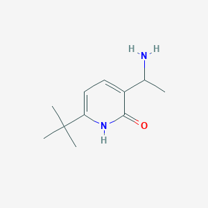 molecular formula C11H18N2O B12988550 3-(1-Aminoethyl)-6-(tert-butyl)pyridin-2(1H)-one 