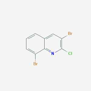 molecular formula C9H4Br2ClN B12988556 3,8-Dibromo-2-chloroquinoline 