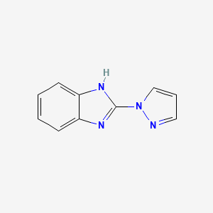 molecular formula C10H8N4 B1298856 2-(1H-pyrazol-1-yl)-1H-1,3-benzodiazole CAS No. 6488-88-6