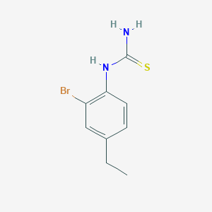molecular formula C9H11BrN2S B12988590 1-(2-Bromo-4-ethylphenyl)thiourea CAS No. 1263377-06-5