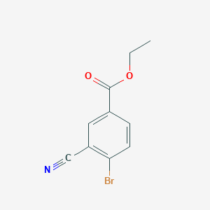 molecular formula C10H8BrNO2 B12988594 Ethyl 4-bromo-3-cyanobenzoate 