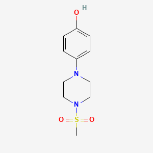 molecular formula C11H16N2O3S B1298861 4-(4-(Methylsulfonyl)piperazin-1-yl)phenol CAS No. 67915-03-1