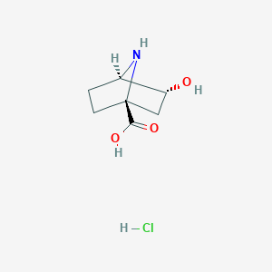 molecular formula C7H12ClNO3 B12988730 (1S,3R,4R)-3-Hydroxy-7-azabicyclo[2.2.1]heptane-1-carboxylic acid hydrochloride 