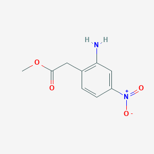 molecular formula C9H10N2O4 B12988754 Methyl 2-(2-amino-4-nitrophenyl)acetate 