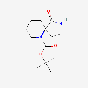 molecular formula C13H22N2O3 B12988764 tert-Butyl (R)-1-oxo-2,6-diazaspiro[4.5]decane-6-carboxylate 