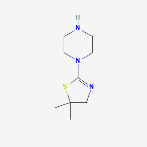 molecular formula C9H17N3S B1298890 5,5-Dimethyl-2-(piperazin-1-yl)-4,5-dihydrothiazole CAS No. 303798-21-2
