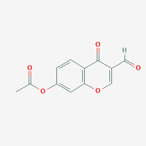 molecular formula C12H8O5 B1298901 3-formyl-4-oxo-4H-chromen-7-yl acetate CAS No. 42059-49-4