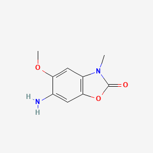 molecular formula C9H10N2O3 B12989019 6-Amino-5-methoxy-3-methylbenzo[d]oxazol-2(3H)-one 