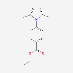 molecular formula C15H17NO2 B1298902 ethyl 4-(2,5-dimethyl-1H-pyrrol-1-yl)benzoate CAS No. 5159-70-6
