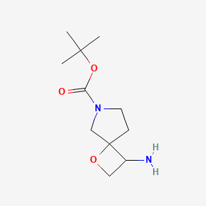 molecular formula C11H20N2O3 B12989028 tert-Butyl 3-amino-1-oxa-6-azaspiro[3.4]octane-6-carboxylate 