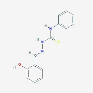 molecular formula C14H13N3OS B1298904 2-[(E)-(2-hydroxyphenyl)methylidene]-N-phenyl-1-hydrazinecarbothioamide 