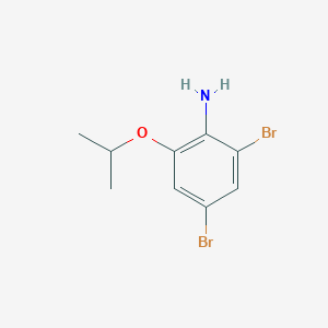 molecular formula C9H11Br2NO B12989066 2,4-Dibromo-6-isopropoxyaniline 