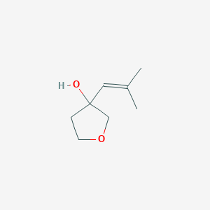 molecular formula C8H14O2 B12989079 3-(2-Methylprop-1-en-1-yl)tetrahydrofuran-3-ol 