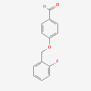 molecular formula C14H11FO2 B1298908 4-[(2-氟苄基)氧基]苯甲醛 CAS No. 70627-20-2