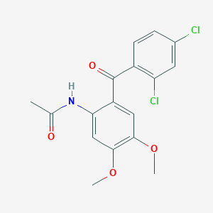 molecular formula C17H15Cl2NO4 B12989087 N-(2-(2,4-Dichlorobenzoyl)-4,5-dimethoxyphenyl)acetamide 