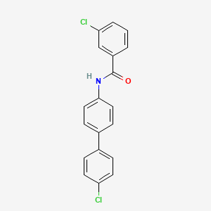 molecular formula C19H13Cl2NO B12989134 3-Chloro-N-(4'-chloro-biphenyl-4-yl)-benzamide 