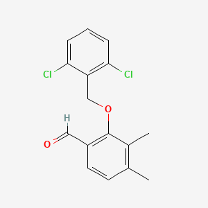 molecular formula C16H14Cl2O2 B12989158 2-((2,6-Dichlorobenzyl)oxy)-3,4-dimethylbenzaldehyde 