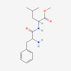 molecular formula C16H24N2O3 B12989186 Methyl 2-(2-amino-3-phenylpropanamido)-4-methylpentanoate 