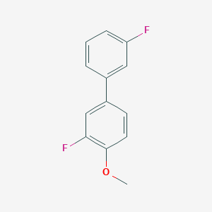 molecular formula C13H10F2O B12989187 3,3'-Difluoro-4-methoxy-1,1'-biphenyl 